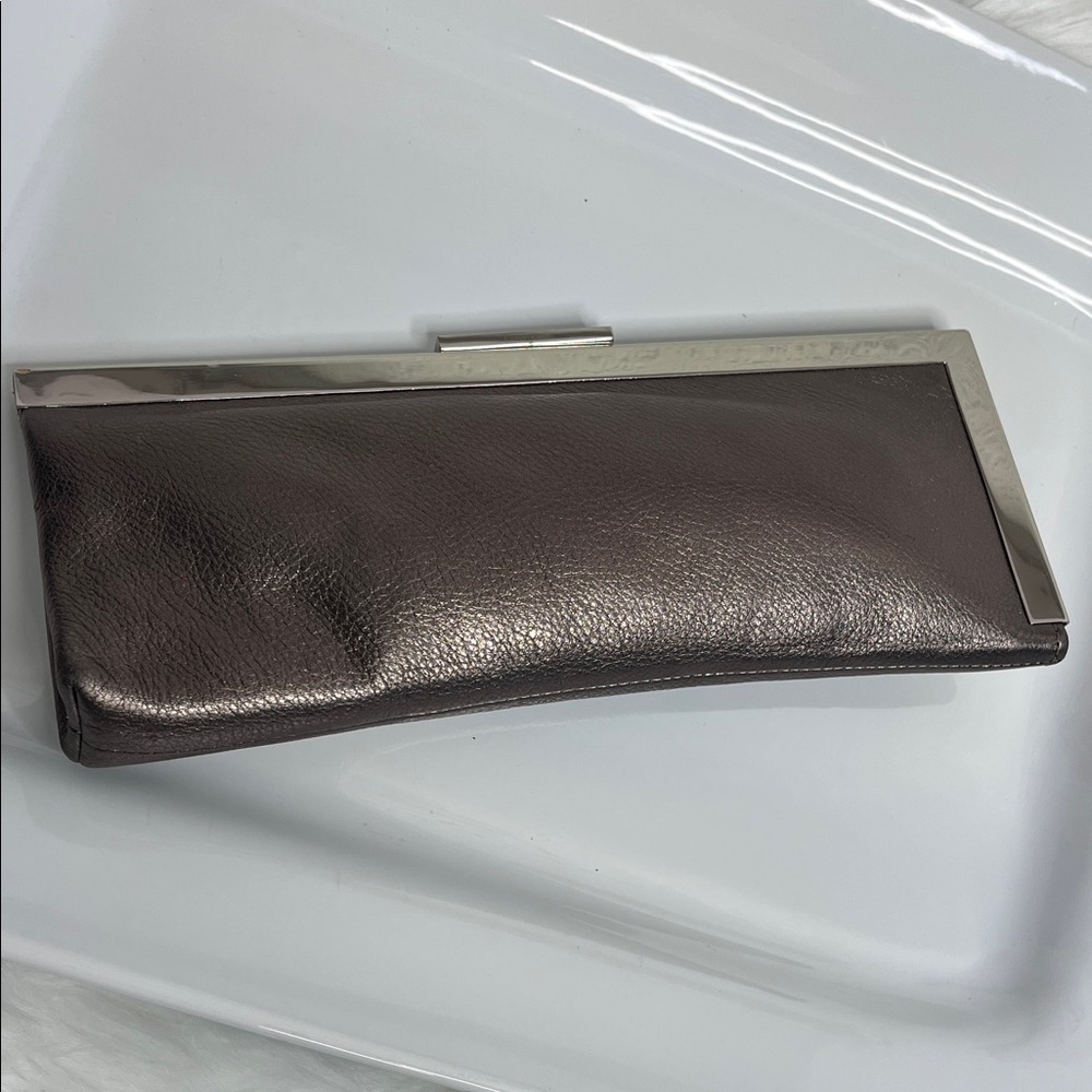 Calvin Klein Bronze Leather Clutch